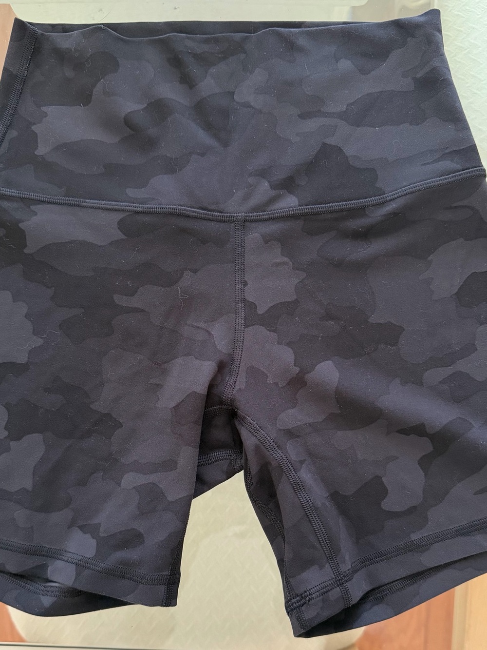 lululemon Black Camo High-Rise Align Shorts